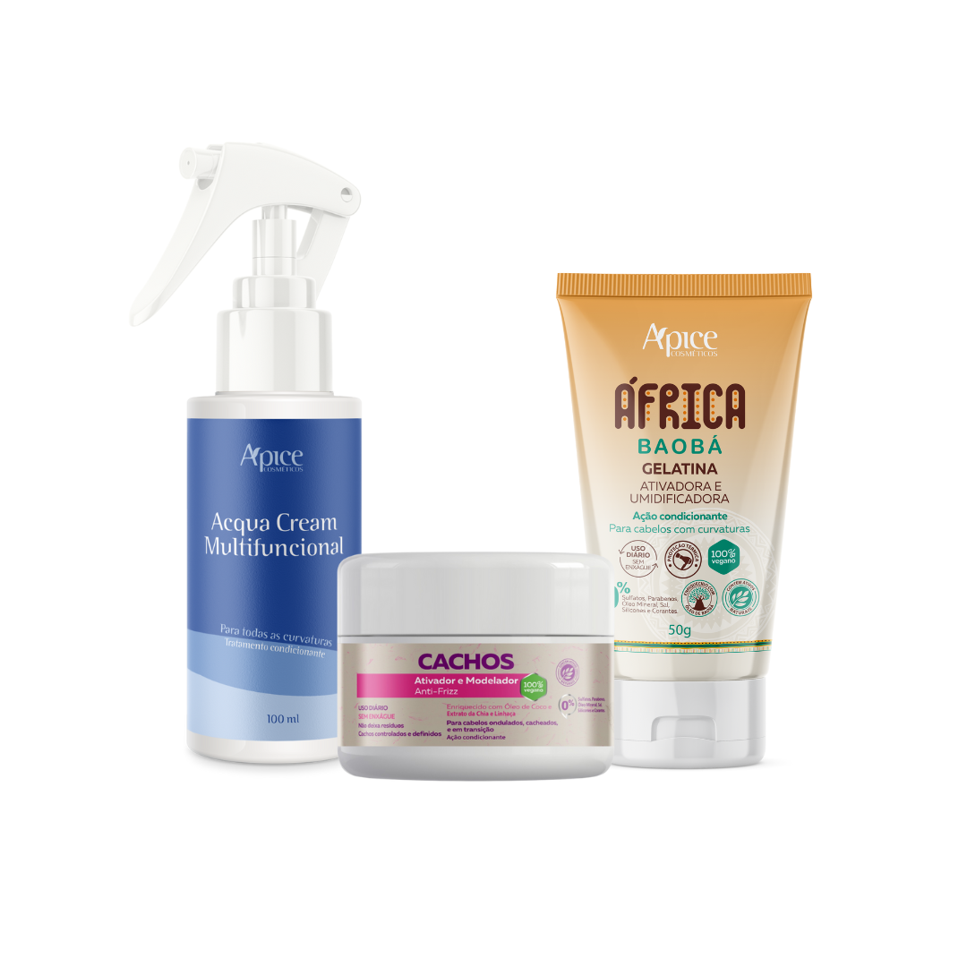 Kit Mini - Ativador, Gelatina e Acqua Cream (3 itens)