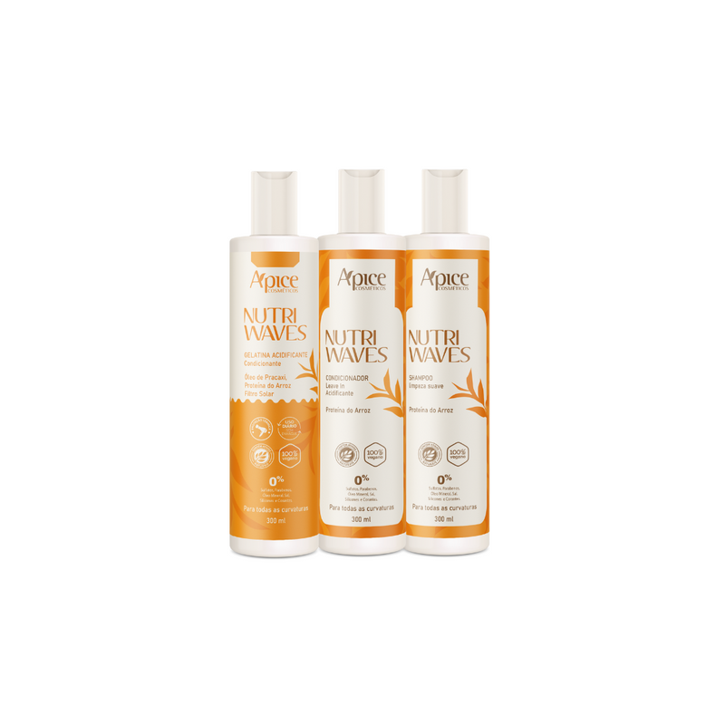 Kit Nutri Waves - Shampoo, Condicionador e Gelatina (3 itens)