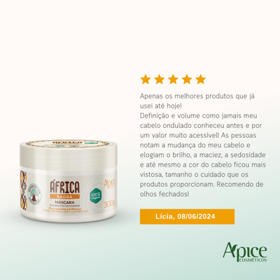 Kit África Baobá - Shampoo, Condicionador, Gelatina, Máscara e Creme de Pentear (5 ITENS)