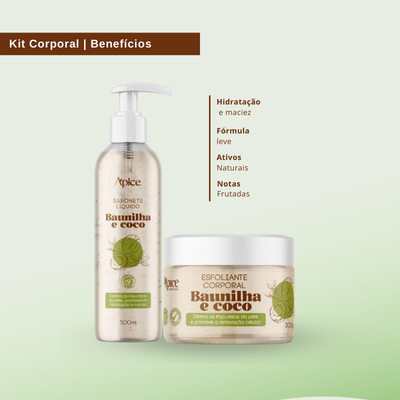 Kit Corporal - Sabonete e Esfoliante Baunilha e Coco (2 itens)