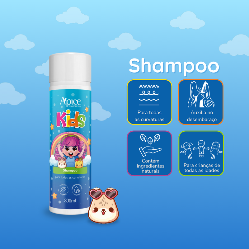 Kit KIDS - Shampoo, Condicionador e Gelatina (3 itens)