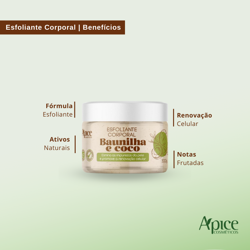 Esfoliante Corporal Baunilha e Coco 300g