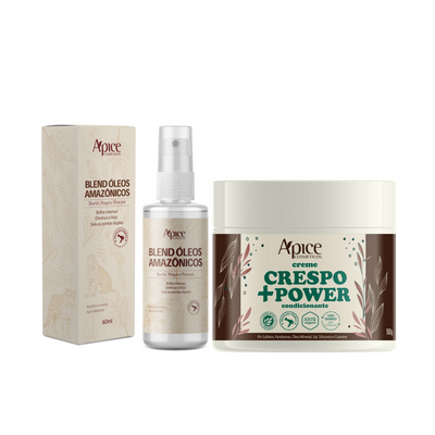 Kit Creme de Pentear Crespo + Power e Blend de óleos Amazônicos (2 itens)