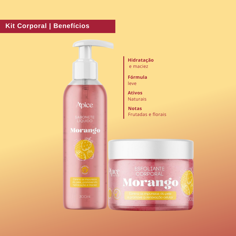 Kit Corporal - Sabonete e Esfoliante Morango (2 itens)