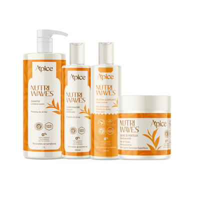 Kit Nutri Waves - Shampoo, Condicionador, Gelatina e Creme de Pentear (4 itens)