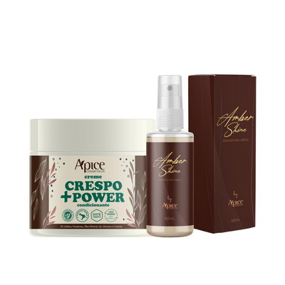 Kit Creme Crespo + Power e Perfume Capilar Amber Shine (2 itens)