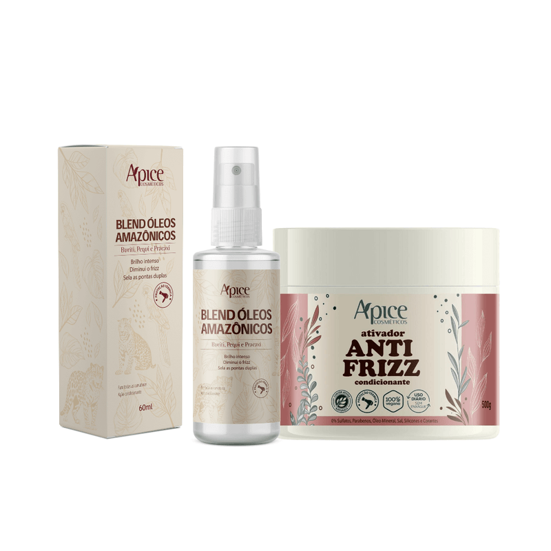 Kit Ativador Anti Frizz e Blend de óleos Amazônicos (2 itens)