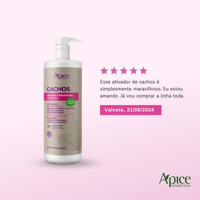 Ativador e Modelador Anti-Frizz Cachos 1000 ml - No Poo / Low Poo - Ação Condicionante