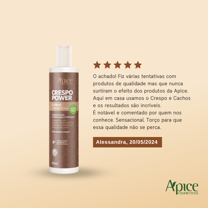 Kit Crespo Power - Co Wash, Condicionador e Creme de Pentear (3 ITENS)