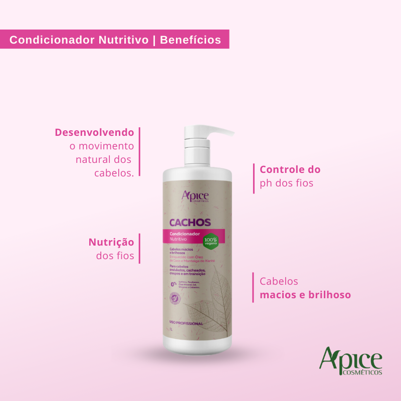 Condicionador Cachos Nutritivo 1000ml - Ação Condicionante