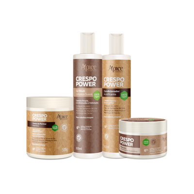 Kit Crespo Power - Co Wash, Condicionador, Máscara e Creme de Pentear (4 ITENS)