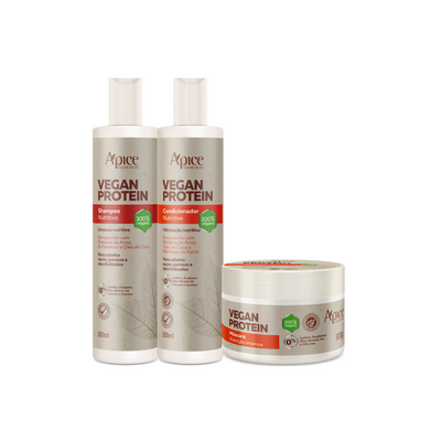 Kit Vegan Protein - Shampoo, Condicionador e Máscara (3 ITENS)