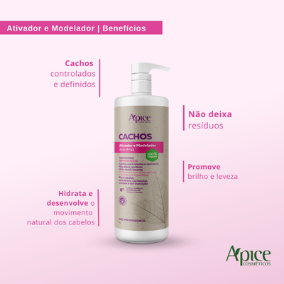 Kit Ativador e Creme 1000 ml (3 itens)