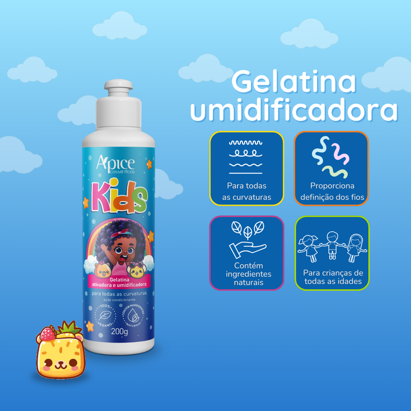 Kit KIDS - Shampoo, Condicionador e Gelatina (3 itens)