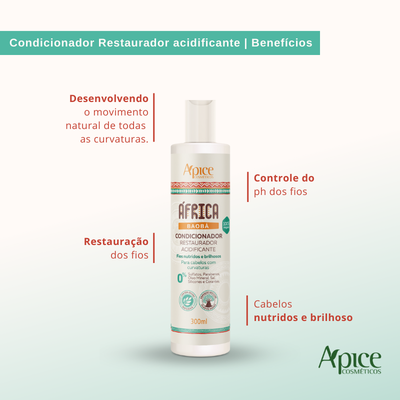 Kit África PH- Shampoo, Condicionador, PH Control e Creme de Pentear (4 ITENS)