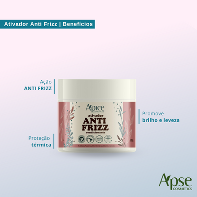 Kit Ativador Anti Frizz, Creme Crespo + Power e Blend de óleos Amazônicos (3 itens)