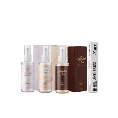 Kit Perfumes e Rímel Anti-frizz (4 itens)