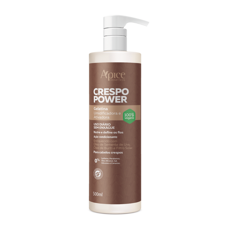 Gelatina Ativadora e Umidificadora Crespo Power 500ml - Ação Condicionante