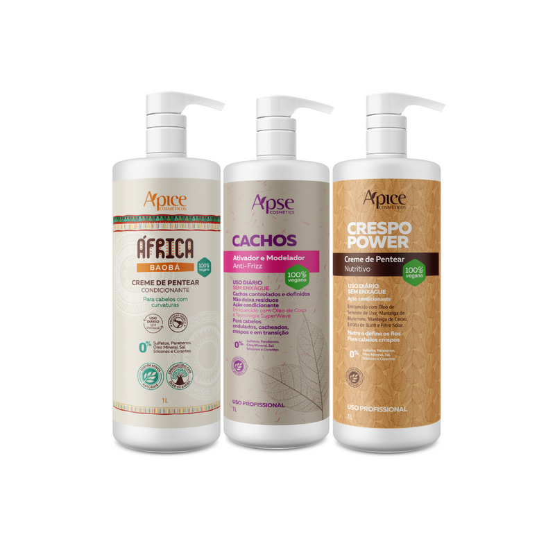 Kit Ativador e Creme 1000 ml (3 itens)