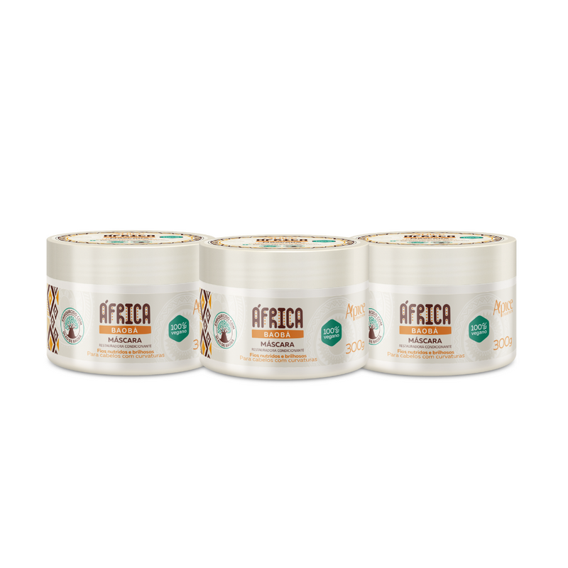 Kit Máscaras Áfria Baobá 300g (3 itens)