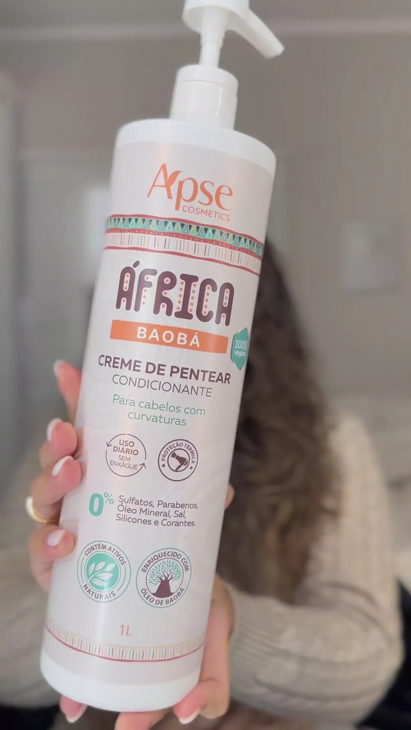 Creme de Pentear África Baobá 500g - No Poo / Low Poo - Ação Condicionante