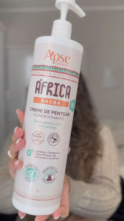 Kit África Baobá - Shampoo, Condicionador, Gelatina, Máscara e Creme de Pentear (5 ITENS)