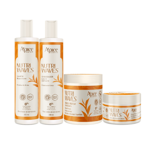 Kit Onduladas Nutri Waves - Shampoo, Condicionador, Máscara e Creme de Pentear (4 ITENS)