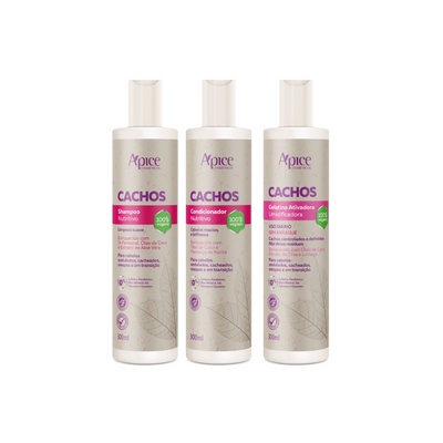 Kit Cachos - Shampoo, Condicionador e Gelatina (3 ITENS)